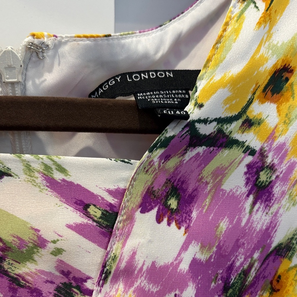 Maggy London 10 Floral Print Women's Dress - Picture 3 of 5